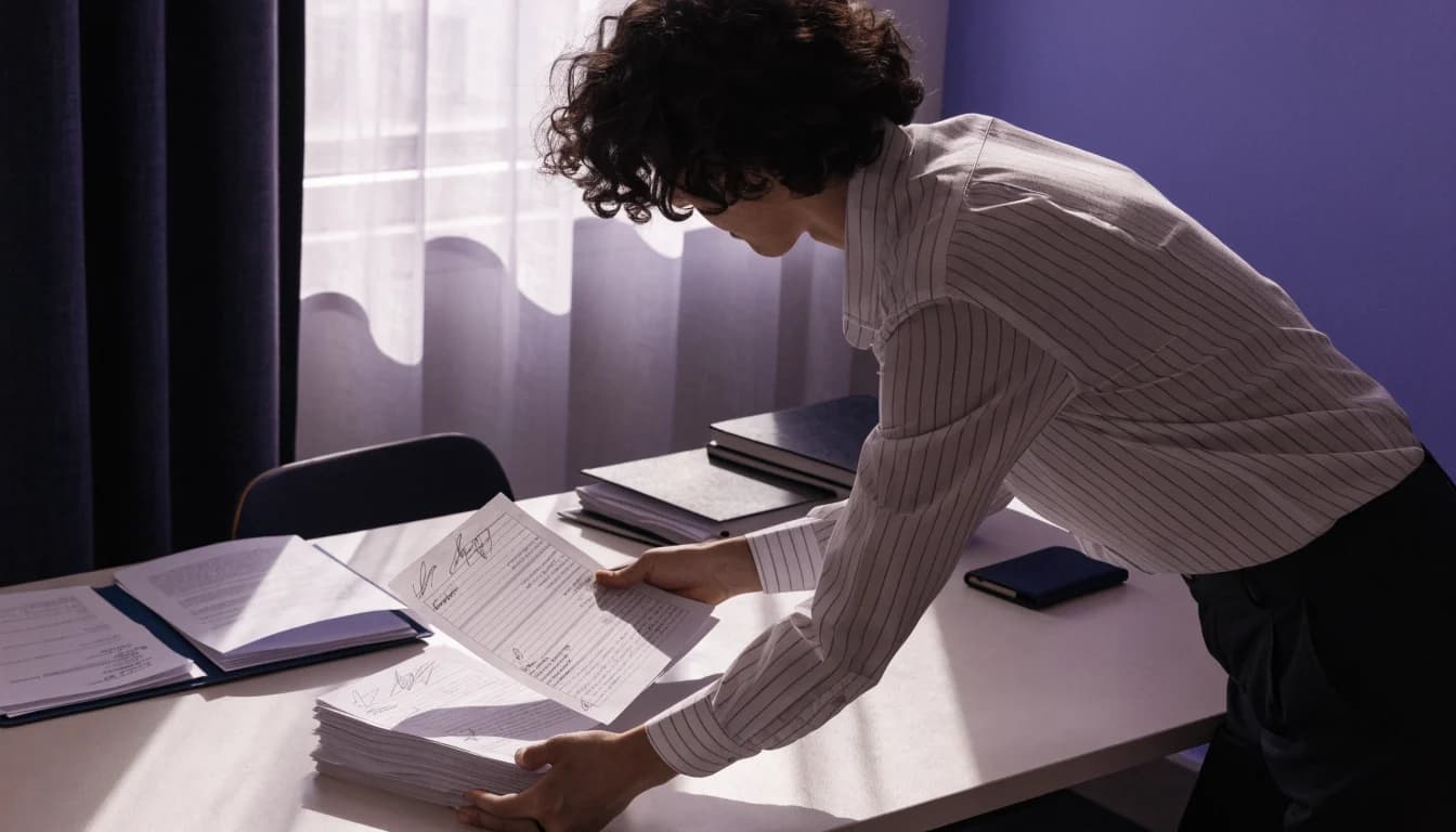 Auditor reviewing transaction records
